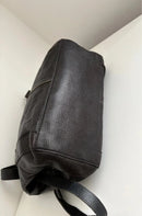 Classic Black Genuine Leather Shoulder Bag with Adjustable Strap