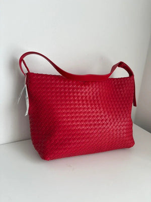 Marks & Spencer Red Woven Pattern Women's Shoulder Bag New with Tags