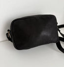 FatFace Black Leather Crossbody Bag with Front Pocket