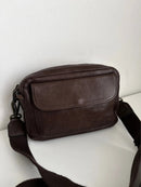 Fatface brown leather crossbody bag