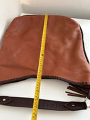 Autograph large brown leather shoulder bag