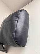 White stuff dark navy leather satchel bag