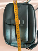 FatFace Green and Blue Casual Women's Satchel Bag with Buckle Detail