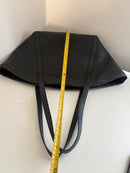 Marks & Spencer Large Black Woven Pattern Tote Bag - Very Good Condition