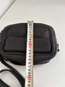 FatFace Black Leather Crossbody Bag with Front Pocket