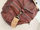 Marks and Spencer large brown leather duffel bag