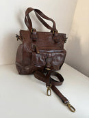 Marks and Spencer chestnut brown leather handbag