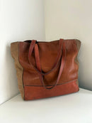 Fatface large brown leather bag