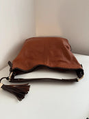 Autograph large brown leather shoulder bag