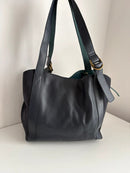 White stuff navy leather handbag/shoulder bag