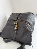 FatFace Black Leather Women's Backpack, Very Good Condition