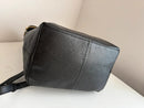 Marks and Spencer black with gold hardware leather backpack