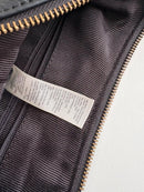 Fatface black leather shoulder bag with extra strap