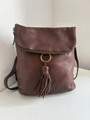 Fatface leather backpack