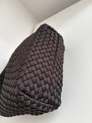 Woven Black Handbag with Structured Handle [COPY]