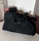 Black leather bag