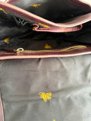 Joules Burgundy and Brown Leather Women's Satchel Bag Casual Vintage Style