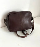 Fatface brown leather satchel bag
