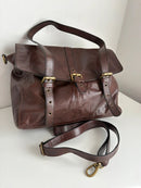 Marks & Spencer Brown Leather Women's Shoulder Bag - Very Good Condition