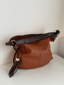 Autograph large brown leather shoulder bag