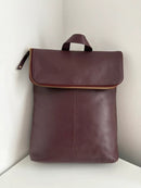White stuff sturdy purple leather backpack