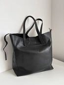 Marks and Spencer large black leather bag