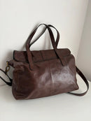 Marks & Spencer Brown Leather Women's Shoulder Bag - Very Good Condition