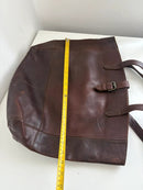 Fatface large chocolate/dark brown leather tote bag