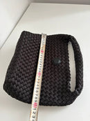 Woven Black Handbag with Structured Handle [COPY]