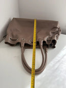 Boden beige drawstring leather shoulder bag/handbag