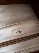 Brown Two-Tone Suede and Leather Tote Bag