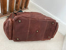 Marks and Spencer large brown leather duffel bag