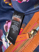 Joules Brown Leather and Suede Satchel Bag with Adjustable Strap