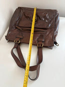 Marks and Spencer chestnut brown leather handbag