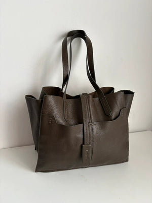 Marks & Spencer Khaki Leather Women's Tote Handbag