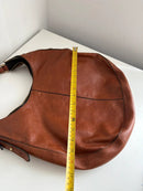 Marks and Spencer brown leather shoulder bag