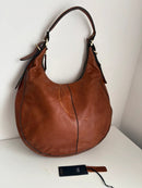 Marks and Spencer brown leather shoulder bag